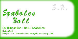 szabolcs woll business card